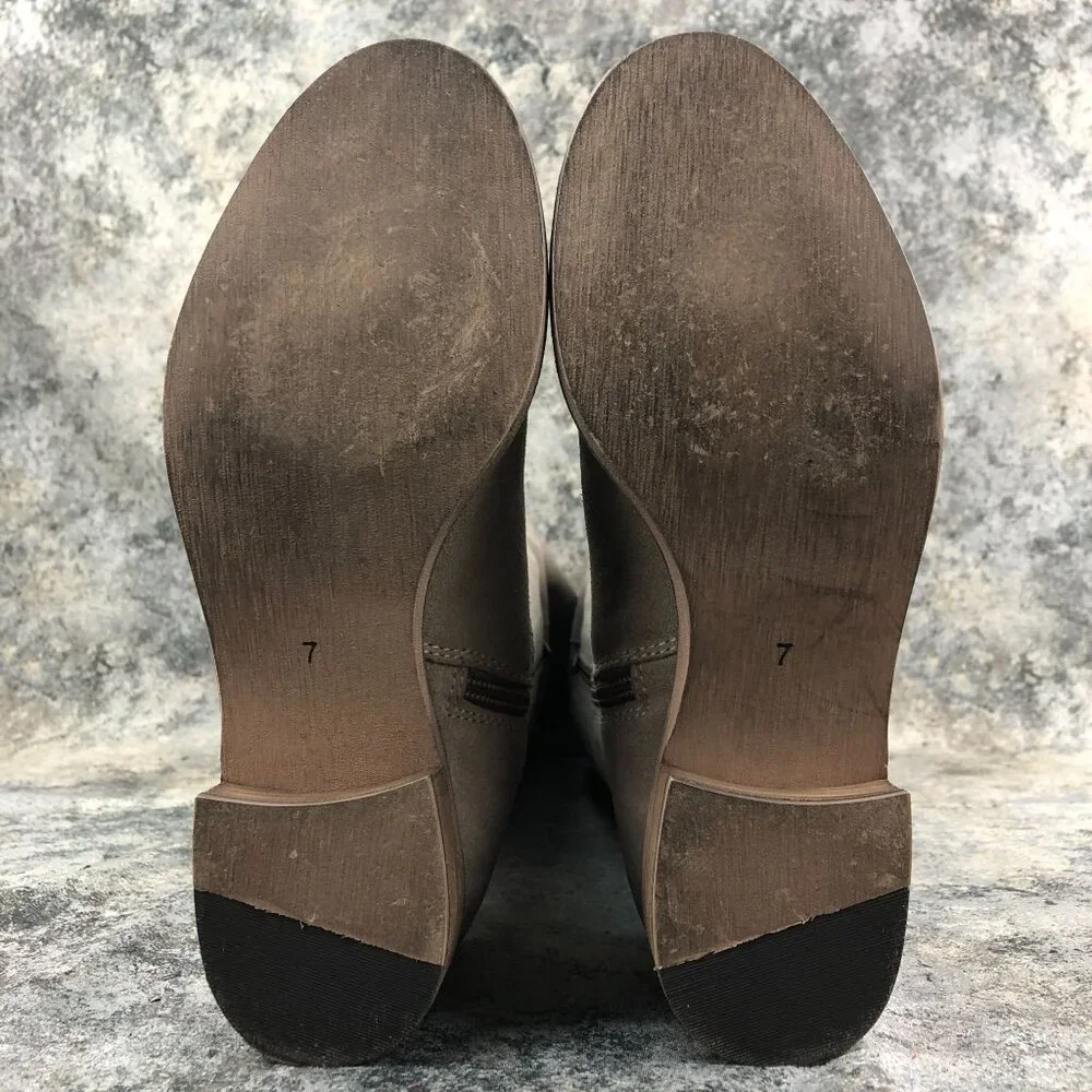 Diba True Women's Size 7 Rainy Nights Grey Suede Partial Side Zip Tall OTK Boots